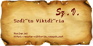 Szőts Viktória névjegykártya