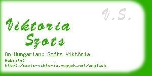 viktoria szots business card