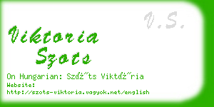 viktoria szots business card